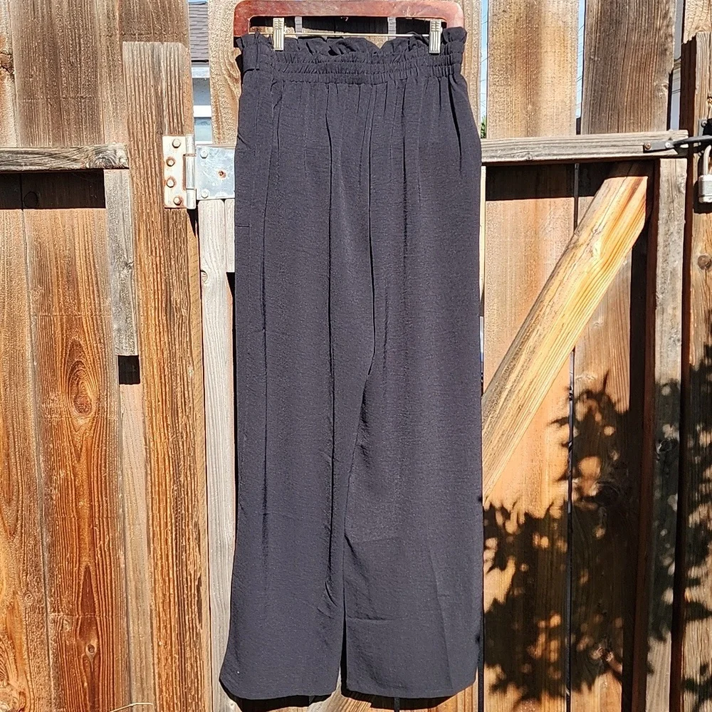 New Black Wide Leg Pants, NWT, Sz. Medium - Picture 5 of 10